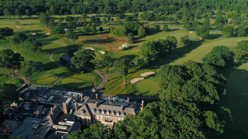 Muttontown Club from Above